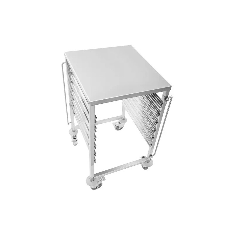 Royal Catering ruokavaunu ruostumattomasta teräksestä, 6 x GN 2/1, kantavuus 90 kg