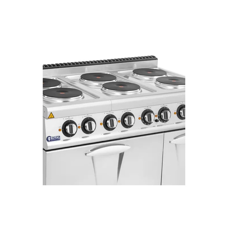 Royal Catering sähköhella uunilla, 6 valurautalevyä, 19,1 kW, 120 x 73 cm, Pro 730 Series