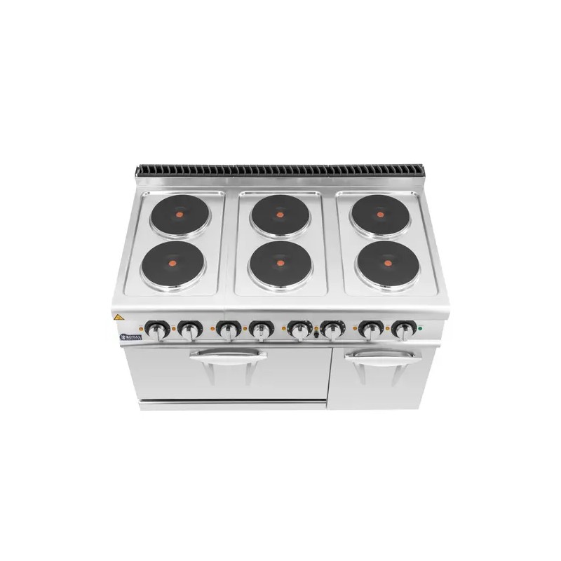Royal Catering sähköhella uunilla, 6 valurautalevyä, 19,1 kW, 120 x 73 cm, Pro 730 Series