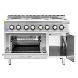 Royal Catering sähköhella uunilla, 6 valurautalevyä, 19,1 kW, 120 x 73 cm, Pro 730 Series