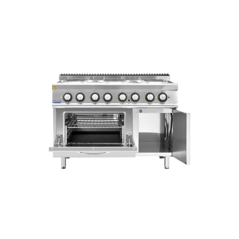 Royal Catering sähköhella uunilla, 6 valurautalevyä, 19,1 kW, 120 x 73 cm, Pro 730 Series