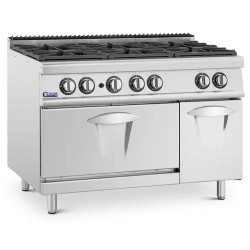 Royal Catering kaasuliesi kaasu uunilla ja alakaapilla 27 6 kW 6 poltinta