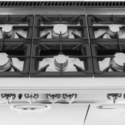 Royal Catering kaasuliesi kaasu-uunilla ja alakaapilla, 27,6 kW, 6 poltinta