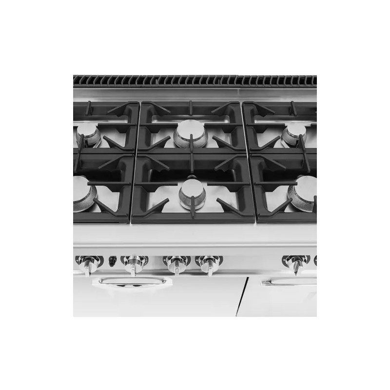 Royal Catering kaasuliesi kaasu-uunilla ja alakaapilla, 27,6 kW, 6 poltinta