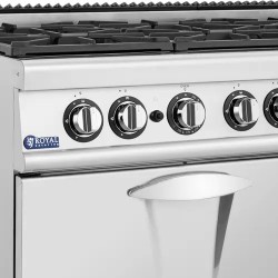 Royal Catering kaasuliesi kaasu-uunilla ja alakaapilla, 27,6 kW, 6 poltinta