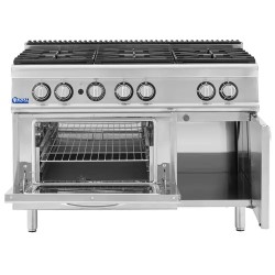 Royal Catering kaasuliesi kaasu-uunilla ja alakaapilla, 27,6 kW, 6 poltinta