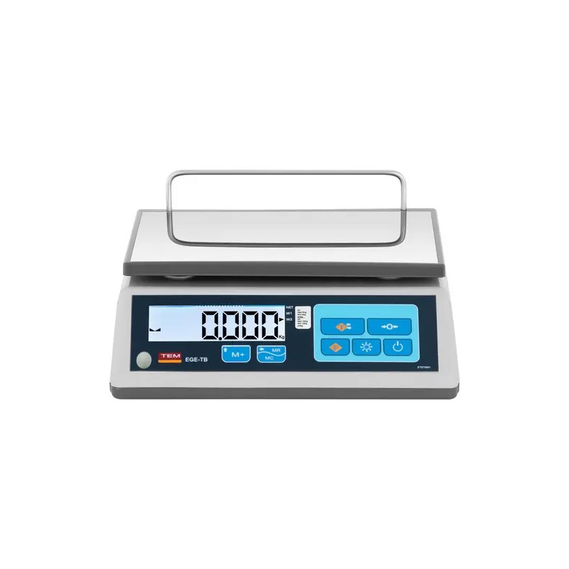 Pöytävaaka 15 kg / 5 g - kalibroitu - 23 x 30 cm - LCD