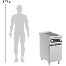 Royal Catering induktioliesi 8500 W 2 x 30 cm 240 °C säilytystilalla