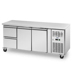 Royal Catering kylmäpöytä 410 l 2 lokeroa ja 2 laatikkoa 179 5 x 70 cm ruostumaton teräs