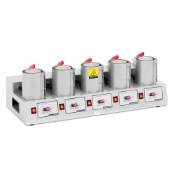 5 osainen kuppiprässi 250 C LED näytöllä ja ajastimella