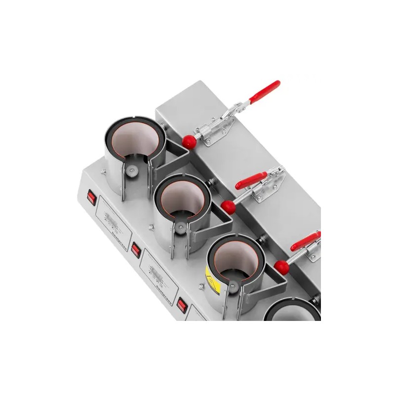 5-osainen kuppiprässi 250 °C LED-näytöllä ja ajastimella