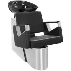 Kampaamon pesupaikka Sorrento musta 600 x 505 mm keraaminen allas
