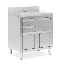 Royal Catering kahvikaappi kahvikoneelle 60 x 82 x 95 cm ruostumaton teräs