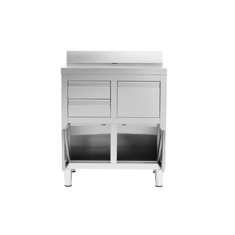 Royal Catering kahvikaappi kahvikoneelle 60 x 82 x 95 cm ruostumaton teräs