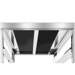 Tarjoiluvaunu RCTW 6 GN1/1, ruostumaton teräs, 6 GN-astiaa, 90 kg, 2 turvakaidetta
