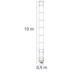 Rakennusnostin 10 m 200 kg tasakatoille