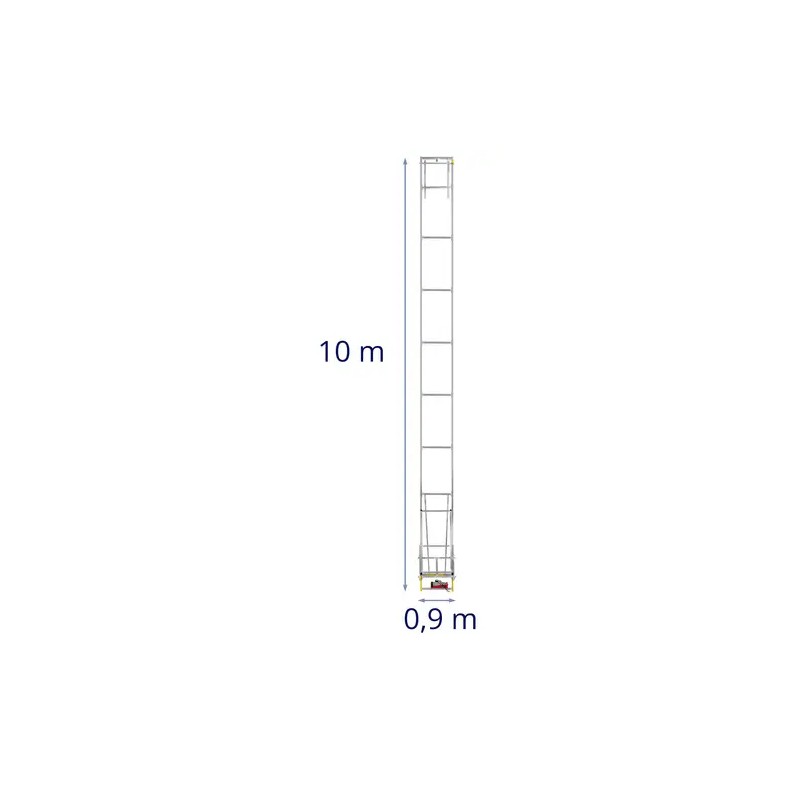 Rakennusnostin 10 m 200 kg tasakatoille