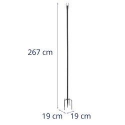 Wiesenfield paimenkoukut, hiiliteräs, musta, 4 kpl, max 2,67 m