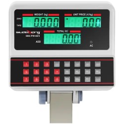 Kontrollivaaka SBS-PW-100/10, 100 kg / 10 g, 30 x 35 cm, LCD-näyttö jalustalla