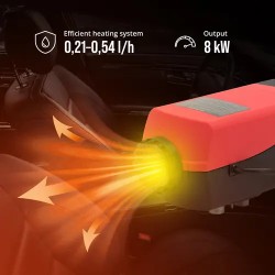 Diesel-seisontalämmitin 12 V 8 kW 10 l säiliöllä