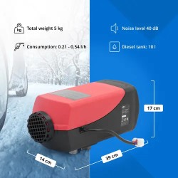 Diesel-seisontalämmitin 12 V 8 kW 10 l säiliöllä