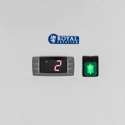 Royal Catering kylmälpöytä pyörillä 350 l 6 vetolaatikkoa 136,5 x 70 cm ruostumaton teräs