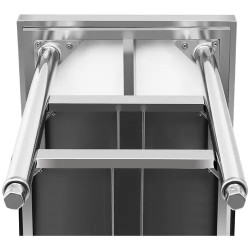 Royal Catering RCWT-180X60-3L-E ruostumattomasta teräksestä valmistettu työpöytä 60 x 180 cm