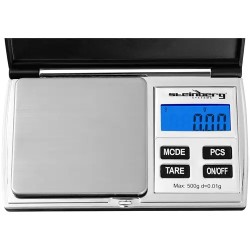 Digitaalinen taskuvaaka 500 g, tarkkuus 0,05 g / 200 g, 69 x 64 mm
