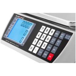 Kappalelaskeva vaaka 30 kg / 1 g, 22,3 x 17,4 cm, akkukäyttöinen LCD-näytöllä