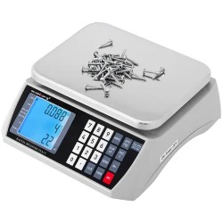 Kappalelaskeva vaaka 30 kg / 1 g, 22,3 x 17,4 cm, akkukäyttöinen LCD-näytöllä