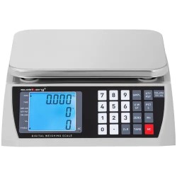 Kappalelaskeva vaaka 30 kg / 1 g, 22,3 x 17,4 cm, akkukäyttöinen LCD-näytöllä