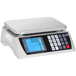 Kappalelaskeva vaaka 30 kg / 1 g, 22,3 x 17,4 cm, akkukäyttöinen LCD-näytöllä