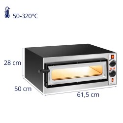 Royal Catering RC-POB140GL sähköinen pizzauuni 32 cm 1600 W