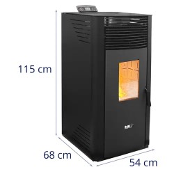 Pelletiuuni 13 kW 50–325 m³ ajastimella ja kaukosäätimellä