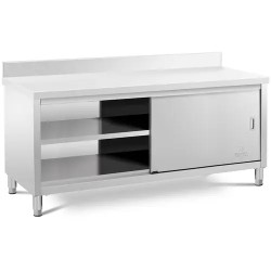 Royal Catering RCSSCB 200X70 E B ruostumattomasta teräksestä valmistettu työpöytäkaappi 200 x 70 cm