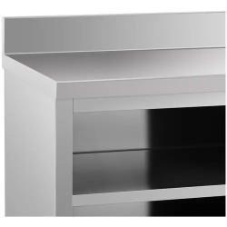 Royal Catering RCSSCB-200X70-E-B ruostumattomasta teräksestä valmistettu työpöytäkaappi 200 x 70 cm