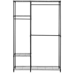 Royal Catering metallinen vaaterekki 120 x 45 x 179,5 cm musta