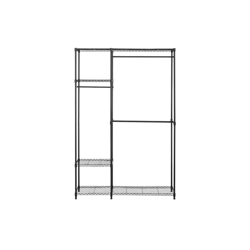 Royal Catering metallinen vaaterekki 120 x 45 x 179,5 cm musta