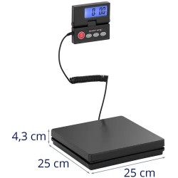 Digitaalinen paketivaaka SBS-PT-40/1, 40 kg / 1 g, ulkoinen LCD-näyttö