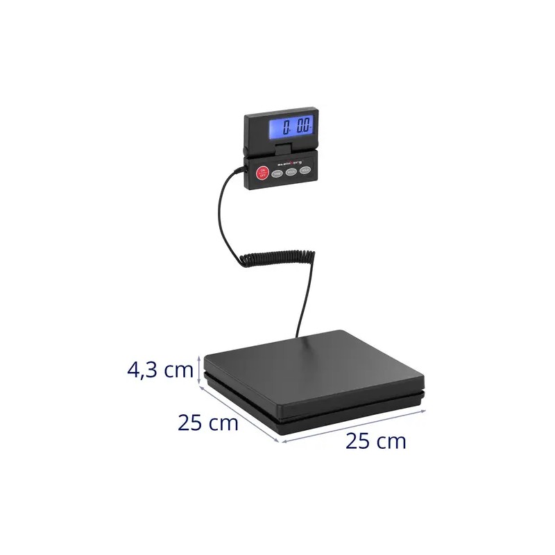 Digitaalinen paketivaaka SBS-PT-40/1, 40 kg / 1 g, ulkoinen LCD-näyttö