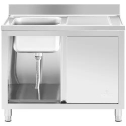 Royal Catering RC-IKS11 tiskiallaskaappi ruostumaton teräs 100 x 60 cm