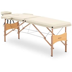 Taitettava hierontapöytä 185 x 60 cm korkeus 62 86 cm beige