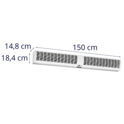 Ilmaverho 1,5 m - 2510 m³/h - kaukosäädin - 115 W