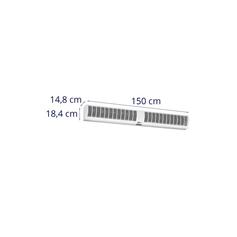 Ilmaverho 1,5 m - 2510 m³/h - kaukosäädin - 115 W