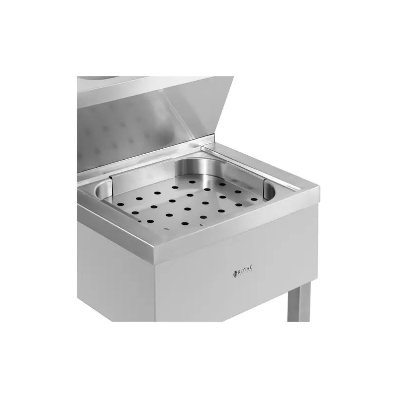 Royal Catering Käsienpesu- ja tyhjennysallas, 88 cm, ruostumaton teräs