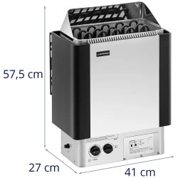 Sähkökäyttöinen saunakiuas 8 kW, 30-110 °C, ohjauksella