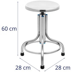 Steinberg Systems laboratoriojakkara ruostumaton teräs 45-60 cm