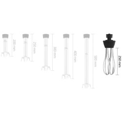 Royal Catering vispilä RCMA-250W sauvavahvikkeelle, 250 mm, ruostumaton teräs