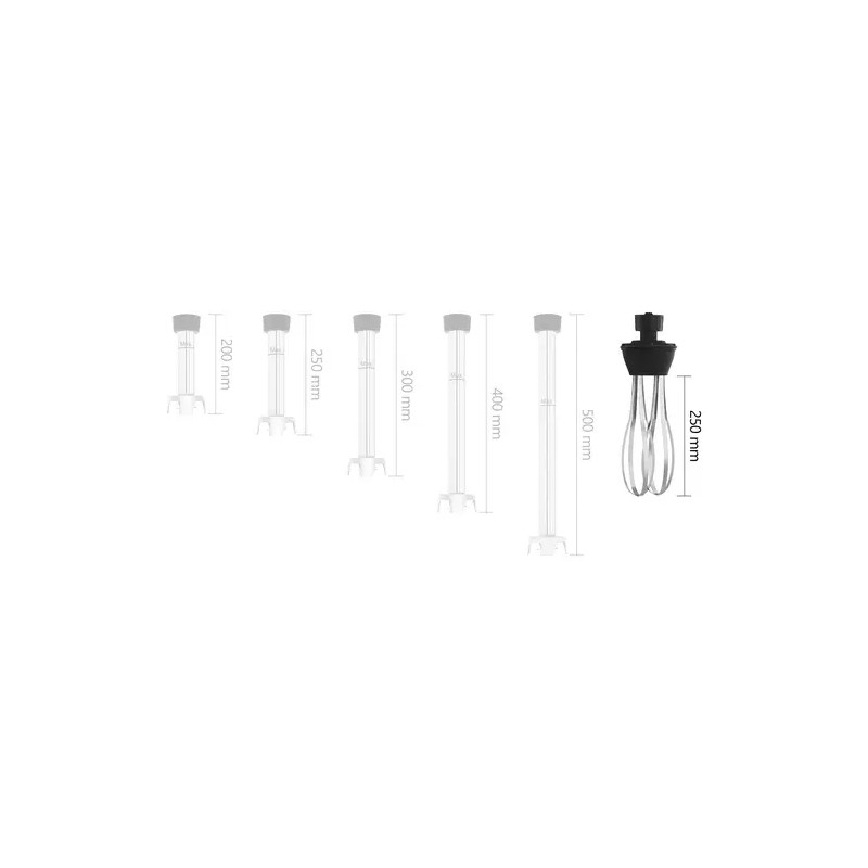 Royal Catering vispilä RCMA-250W sauvavahvikkeelle, 250 mm, ruostumaton teräs