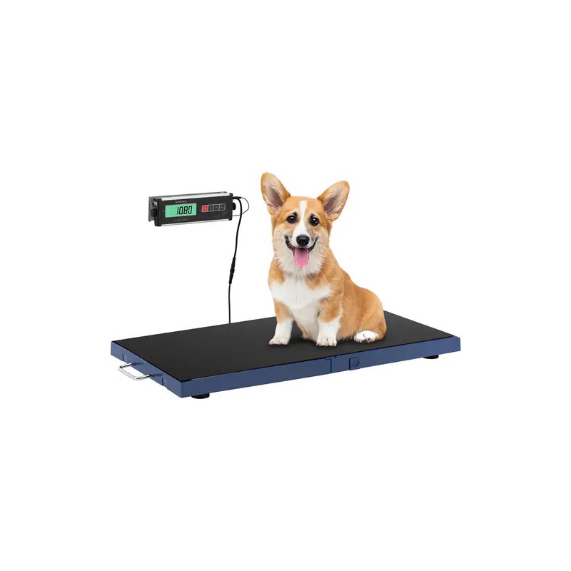 Eläinvaaka 180 kg / 0,05 kg, 96,5 x 51 cm, liukuestematto ja LCD-näyttö